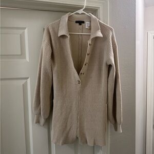 Blue Blush Beige Ribbed Jumpsuit